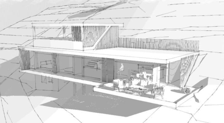 Croquis villa design architecture